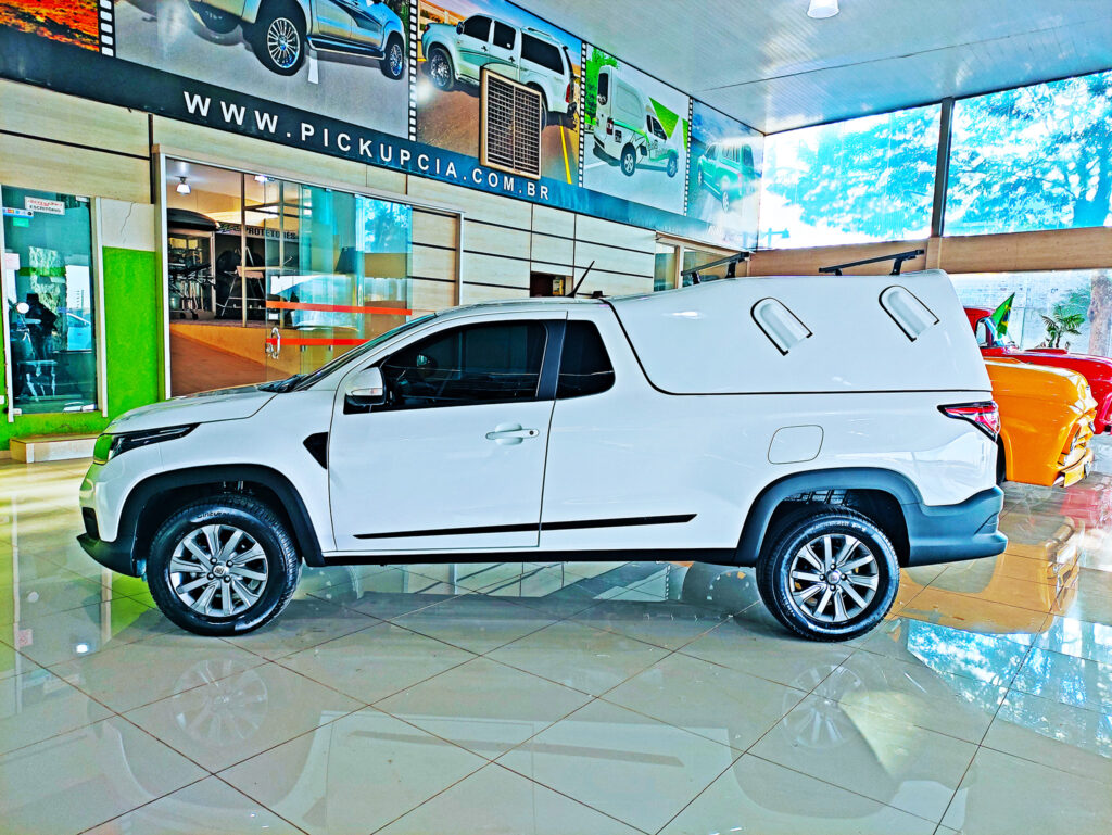 Capota de Fibra Furgão para Nova Fiat Strada cabine simples